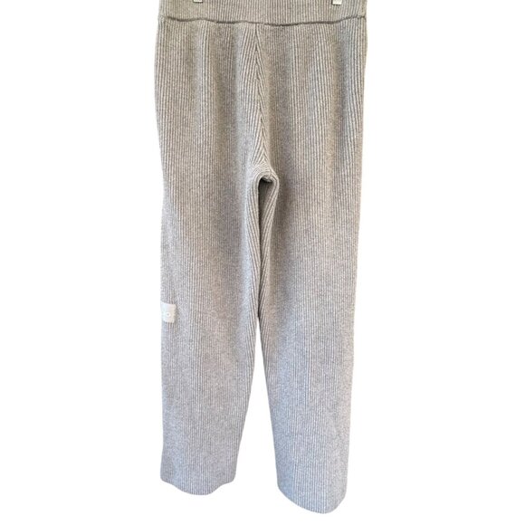 Alo Yoga Domain Rib Knit Sweatpant  Size Small Athletic Heather Grey - Picture 2 of 8